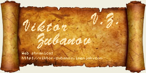 Viktor Zubanov vizit kartica